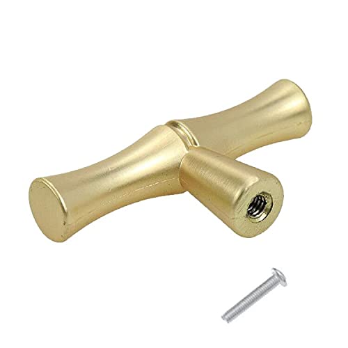 AchNau 10pcs Cabinet Knobs Single Hole Bamboo Shape Kitchen Cupboard Dresser Closet Drawer Door Handles Pulls Gold - Image 3